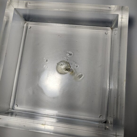 Vintage 1970's Italian Designer Plexiglass & Aluminum Guzzini Ashtray Made Italy - Picture 7 of 16